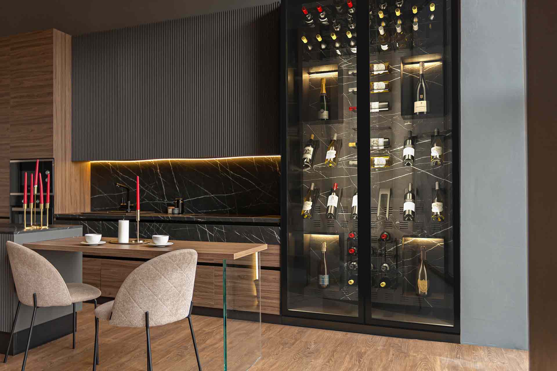 Custom-made luxury refrigerated wine cabinets - Esigo