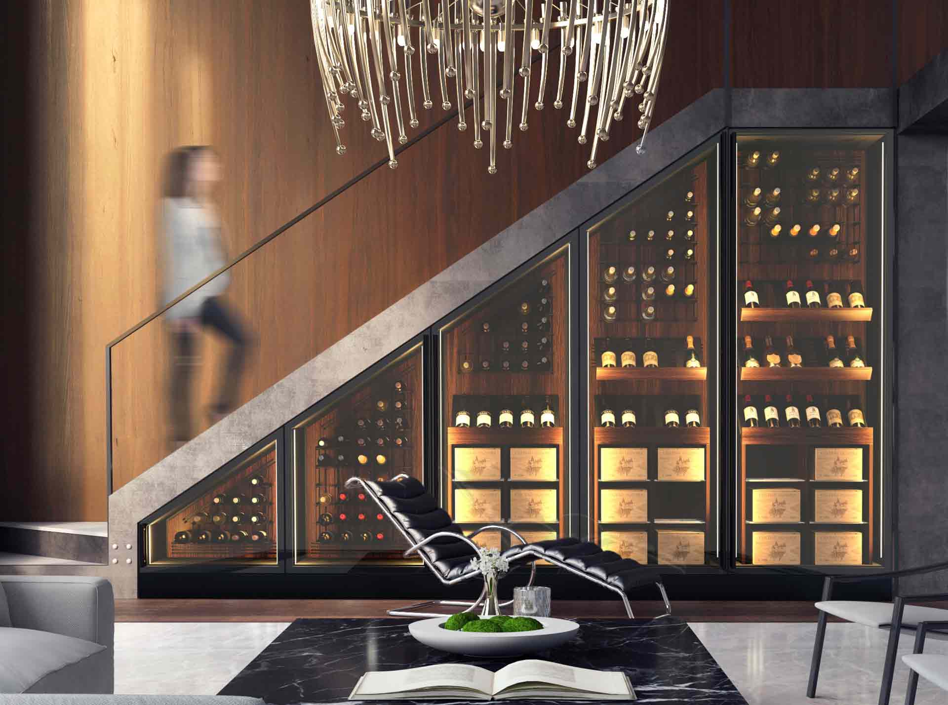 Custom-made luxury refrigerated wine cabinets - Esigo